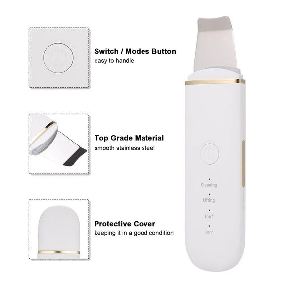 Facial Deep Cleansing Blackhead Removal Skin Scrubber Skin Pore Clean Gold - Picture 3 of 5